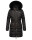 Navahoo Paula Damen Winter Jacke Mantel Parka warm gefütterte Winterjacke B383 Schwarz schwarzes Fell Größe XXXL - Gr. 46