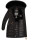Navahoo Paula Damen Winter Jacke Mantel Parka warm gefütterte Winterjacke B383 Schwarz schwarzes Fell Größe XXXL - Gr. 46