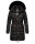 Navahoo Paula Damen Winter Jacke Mantel Parka warm gefütterte Winterjacke B383 Schwarz schwarzes Fell Größe XXXXXL - Gr. 50