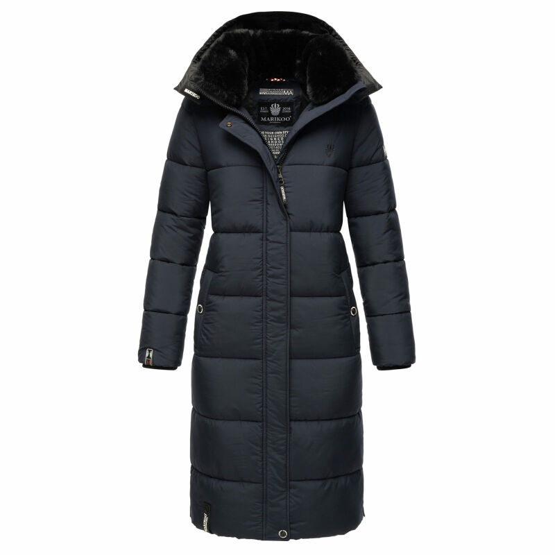 Marikoo Reliziaa Damen Winter Parka lang Navy Größe XXXL - Gr. 46