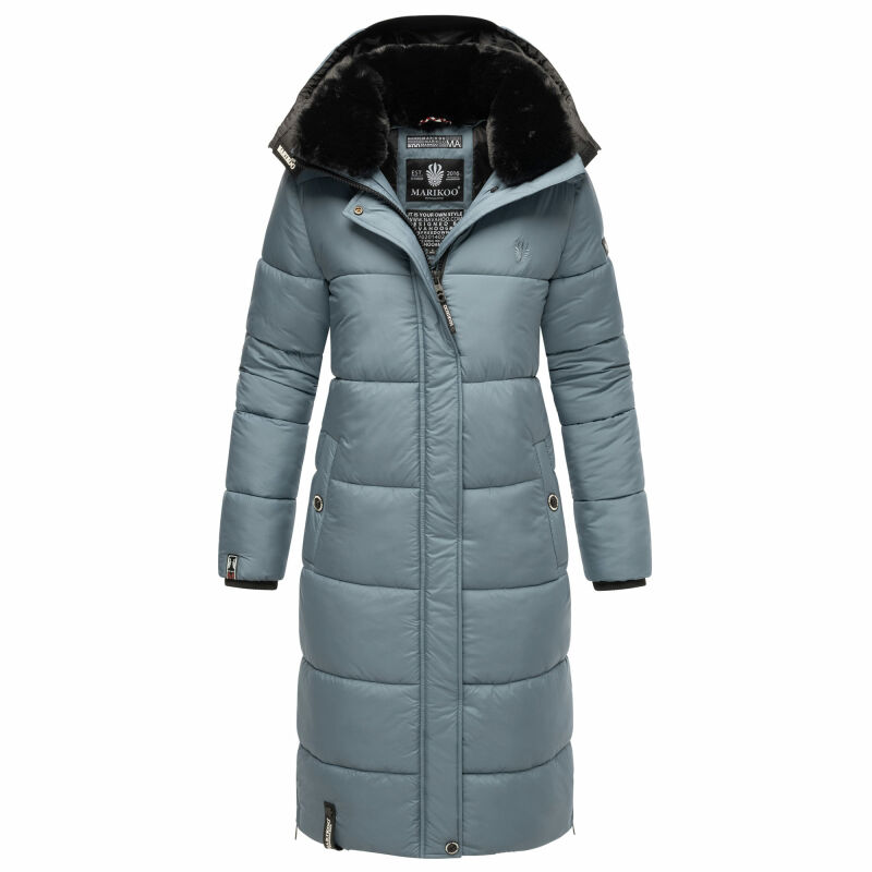 Marikoo Reliziaa Damen Winter Parka lang Dusty Blue Größe S - Gr. 36