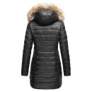 Marikoo Rose Damen Winter Jacke gesteppt lang B647 Schwarz-Größe XXXL - Gr. 46