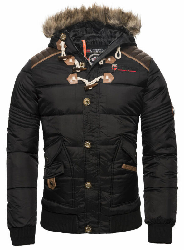 Geographical Norway Belphegor Herren Winter Jacke Schwarz Größe XXL - Gr. 2XL