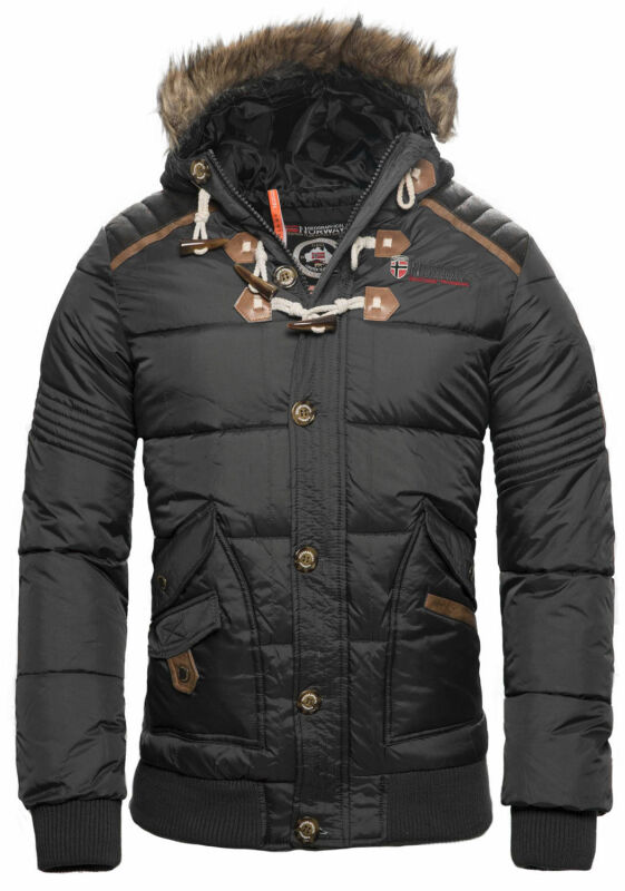 Geographical Norway Belphegor Herren Winter Jacke Dunkelgrau Größe S - Gr. S