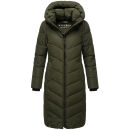 Navahoo Sahnekatzi Damen lange Winter Steppjacke B982 Dark Olive Größe XXXL - Gr. 46