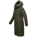 Navahoo Sahnekatzi Damen lange Winter Steppjacke B982 Dark Olive Größe XXXL - Gr. 46