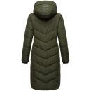 Navahoo Sahnekatzi Damen lange Winter Steppjacke B982 Dark Olive Größe XXXL - Gr. 46