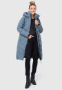 Navahoo Sahnekatzi Damen lange Winter Steppjacke B982 Stormy Blue Größe XXXL - Gr. 46