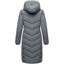 Navahoo Sahnekatzi Damen lange Winter Steppjacke B982 Stormy Blue Größe XXXL - Gr. 46