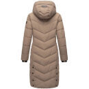 Navahoo Sahnekatzi Damen lange Winter Steppjacke B982 Taupe Grey Größe XXXL - Gr. 46