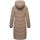 Navahoo Sahnekatzi Damen lange Winter Steppjacke B982 Taupe Grey Größe XXXL - Gr. 46