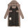 Navahoo Sahnekatzi Damen lange Winter Steppjacke B982 Taupe Grey Größe XXXL - Gr. 46