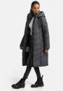 Navahoo Sahnekatzi Damen lange Winter Steppjacke B982 Anthrazit Größe M - Gr. 38