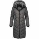 Navahoo Sahnekatzi Damen lange Winter Steppjacke B982 Anthrazit Größe M - Gr. 38