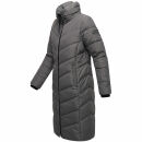 Navahoo Sahnekatzi Damen lange Winter Steppjacke B982 Anthrazit Größe M - Gr. 38