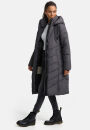 Navahoo Sahnekatzi Damen lange Winter Steppjacke B982 Anthrazit Größe XXXXL - Gr. 48