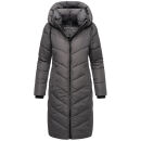 Navahoo Sahnekatzi Damen lange Winter Steppjacke B982 Anthrazit Größe XXXXL - Gr. 48