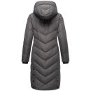 Navahoo Sahnekatzi Damen lange Winter Steppjacke B982 Anthrazit Größe XXXXL - Gr. 48