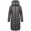 Navahoo Sahnekatzi Damen lange Winter Steppjacke B982 Anthrazit Größe XXXXL - Gr. 48