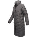 Navahoo Sahnekatzi Damen lange Winter Steppjacke B982 Anthrazit Größe XXXXL - Gr. 48