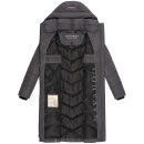 Navahoo Sahnekatzi Damen lange Winter Steppjacke B982 Anthrazit Größe XXXXL - Gr. 48