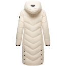 Navahoo Sahnekatzi Damen lange Winter Steppjacke B982 Cream Größe XS - Gr. 34