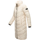 Navahoo Sahnekatzi Damen lange Winter Steppjacke B982 Cream Größe XS - Gr. 34