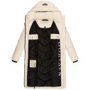 Navahoo Sahnekatzi Damen lange Winter Steppjacke B982 Cream Größe XS - Gr. 34