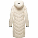 Navahoo Sahnekatzi Damen lange Winter Steppjacke B982 Cream Größe L - Gr. 40