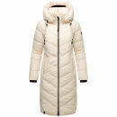 Navahoo Sahnekatzi Damen lange Winter Steppjacke B982 Cream Größe L - Gr. 40