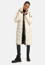 Navahoo Sahnekatzi Damen lange Winter Steppjacke B982 Cream Größe XL - Gr. 42
