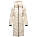 Navahoo Sahnekatzi Damen lange Winter Steppjacke B982 Cream Größe XL - Gr. 42