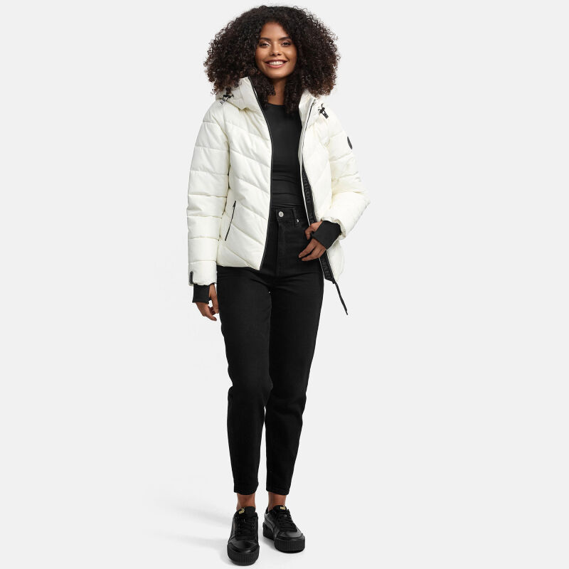 Marikoo Samuiaa Damen Steppjacke B986 Offwhite Größe M - Gr. 38