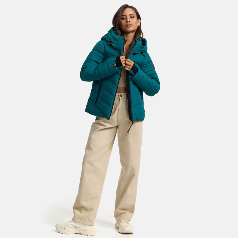 Marikoo Samuiaa Damen Steppjacke B986 Petrol Größe XS - Gr. 34