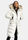 Marikoo Schneesternchen Damen Winterjacke Parka Mantel lang Kapuze B890 Offwhite Größe XS - Gr. 34