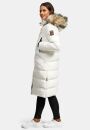 Marikoo Schneesternchen Damen Winterjacke Parka Mantel lang Kapuze B890 Offwhite Größe XS - Gr. 34