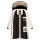 Marikoo Schneesternchen Damen Winterjacke Parka Mantel lang Kapuze B890 Offwhite Größe XS - Gr. 34