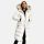 Marikoo Schneesternchen Damen Winterjacke Parka Mantel lang Kapuze B890 Offwhite Größe M - Gr. 38