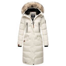 Marikoo Schneesternchen Damen Winterjacke Parka Mantel lang Kapuze B890 Offwhite Größe L - Gr. 40