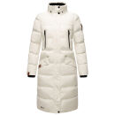 Marikoo Schneesternchen Damen Winterjacke Parka Mantel lang Kapuze B890 Offwhite Größe L - Gr. 40