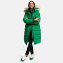Marikoo Schneesternchen Damen Winterjacke Parka Mantel lang Kapuze B890 Smaragd Green Größe XS - Gr. 34