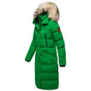 Marikoo Schneesternchen Damen Winterjacke Parka Mantel lang Kapuze B890 Smaragd Green Größe XS - Gr. 34