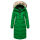 Marikoo Schneesternchen Damen Winterjacke Parka Mantel lang Kapuze B890 Smaragd Green Größe XS - Gr. 34