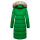 Marikoo Schneesternchen Damen Winterjacke Parka Mantel lang Kapuze B890 Smaragd Green Größe XS - Gr. 34