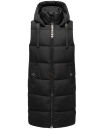 Navahoo Schnuffelchen Damen lange Steppweste B942 Schwarz Größe XXXL - Gr. 46