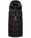Navahoo Schnuffelchen Damen lange Steppweste B942 Schwarz Größe XXXL - Gr. 46
