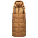 Navahoo Schnuffelchen Damen lange Steppweste B942 Camel...