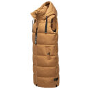 Navahoo Schnuffelchen Damen lange Steppweste B942 Camel Größe XXXL - Gr. 46