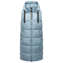 Navahoo Schnuffelchen Damen lange Steppweste B942 Powder Blue Größe S - Gr. 36