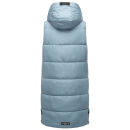 Navahoo Schnuffelchen Damen lange Steppweste B942 Powder Blue Größe M - Gr. 38